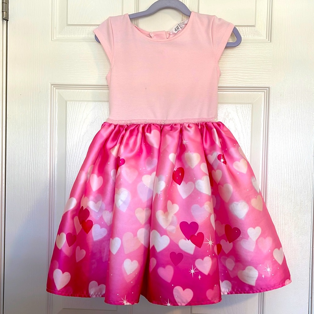 H&M Valentine Hearts Dress Size 4-6 T
